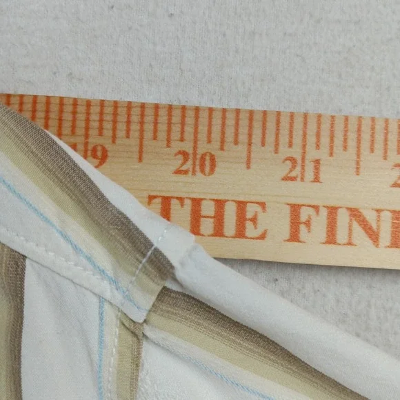 Tommy Bahama Mens Silk Blend Striped Long Sleeve Dress Shirt FLAW - Size XL - Picture 10 of 16